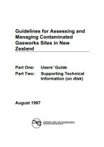 Publication cover for Guidelines for assessing and managing contaminated gasworks sites in New Zealand
